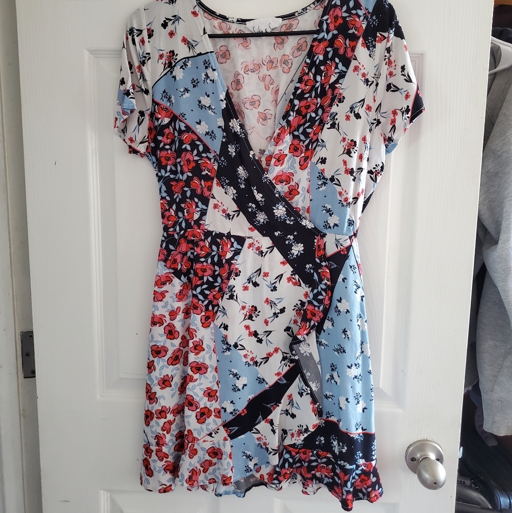 Sadie and Sage Quilted Patterned Wrap Dress